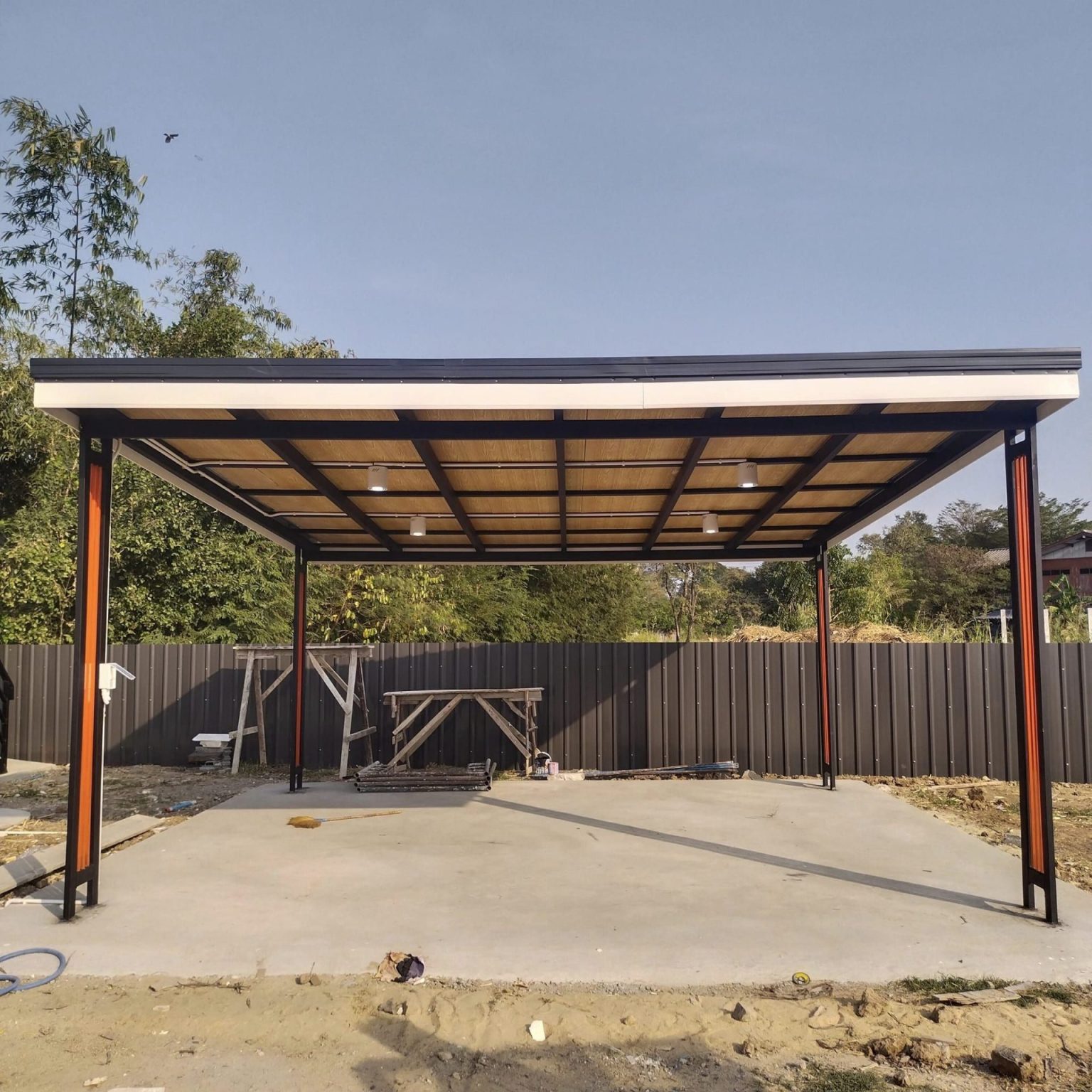 34 Metal Carport Design Ideas, Attached, Front and Side of the House